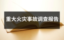 重大火災事故調查報告（共33套打包）