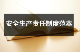 安全生產責任制度范本（共31套打包）